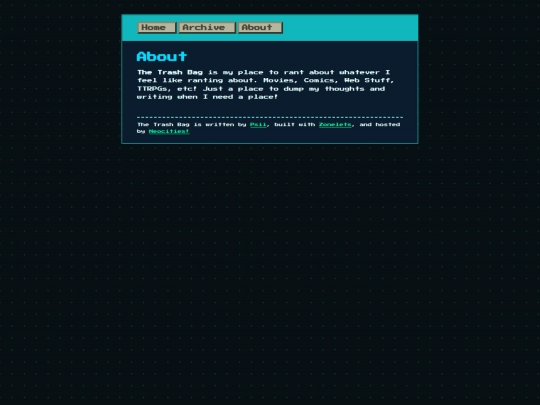 blog/about screenshot