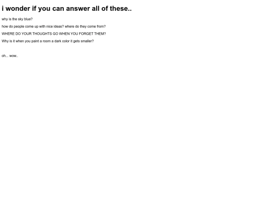questions screenshot