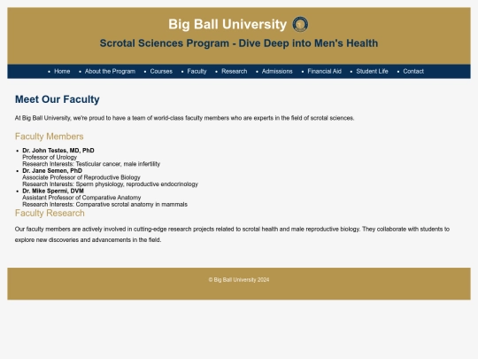 faculty screenshot