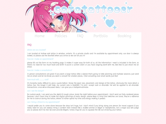 faq screenshot