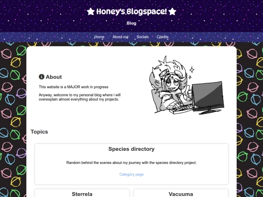 Blog screenshot