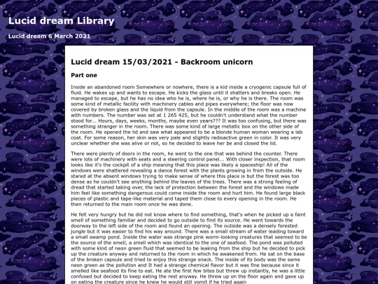 Lucid dreams/Pages/Literature_2021_03_06 screenshot