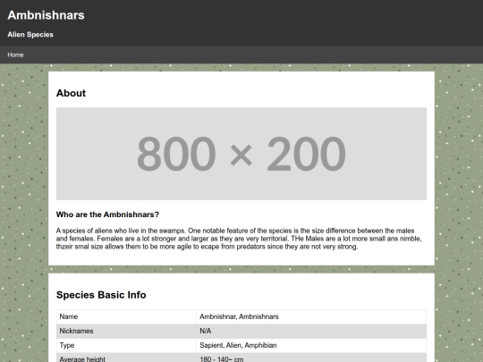 Species Directory/Ambnishnars screenshot