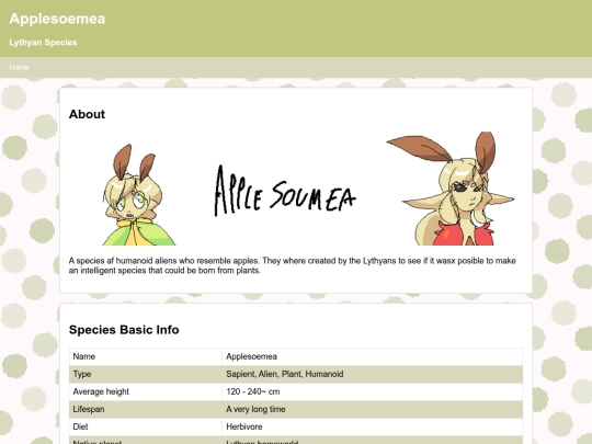 Species Directory/Applesoemea screenshot