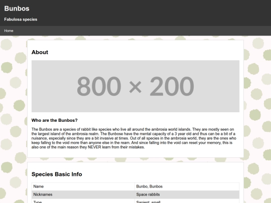 Species Directory/Bunbos screenshot