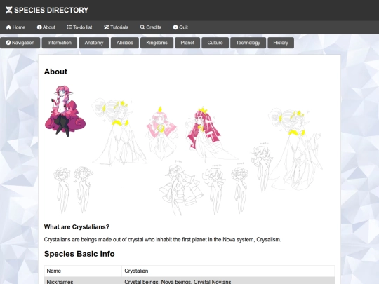 Species Directory/Crystalians screenshot