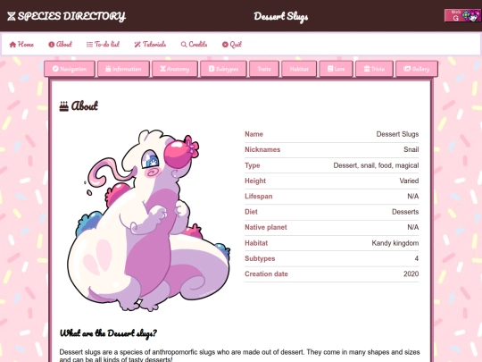 Species Directory/Dessert_Slugs screenshot
