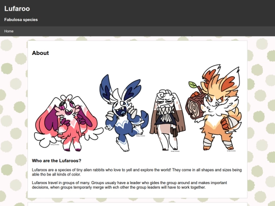 Species Directory/Lufaroos screenshot