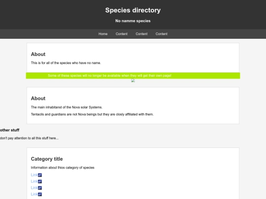 Species Directory/NoName screenshot