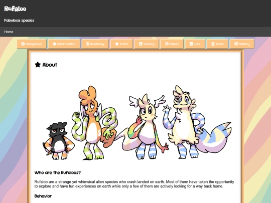 Species Directory/Rufaloo screenshot