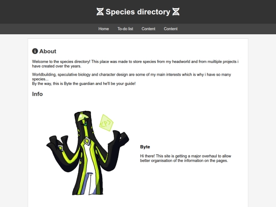 Species Directory/Species_Directory screenshot