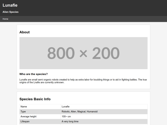 Species Directory/TestPages/NewBiologyTab screenshot