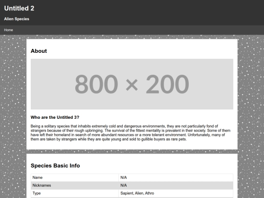 Species Directory/UNTITLED2 screenshot