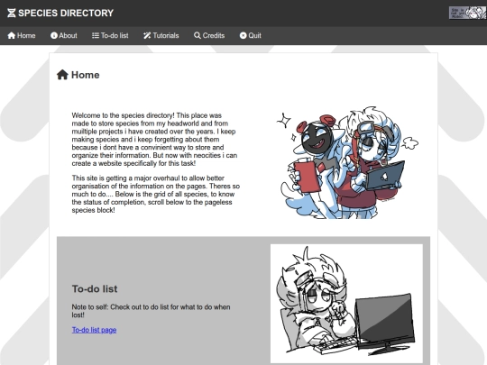 Species Directory screenshot