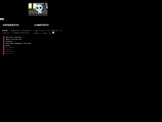 interests screenshot