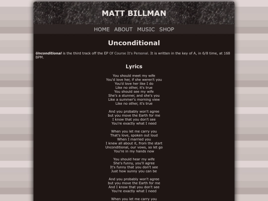 music/songs/unconditional screenshot