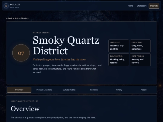 Solace multipage /district screenshot