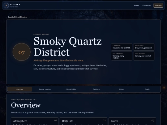 Solace multipage /smoky-quartz screenshot