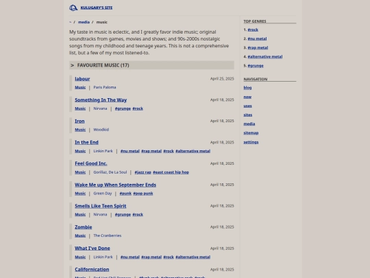 media/music screenshot