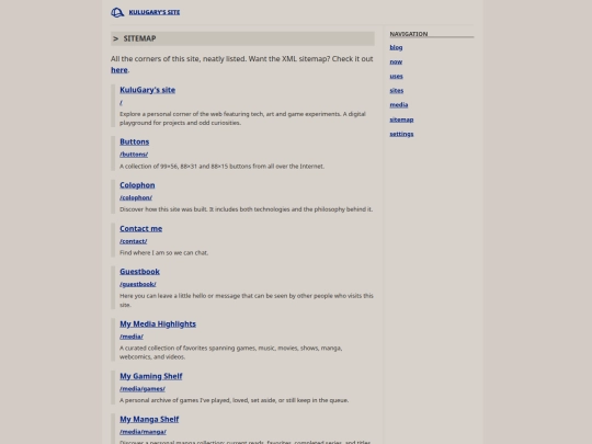 sitemap screenshot