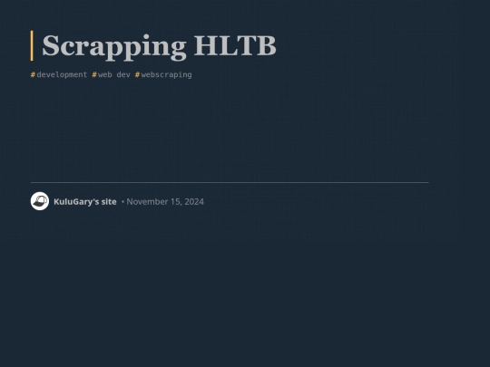 social/blog/scrapping-hltb screenshot