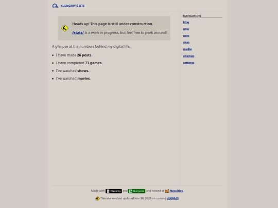 stats screenshot