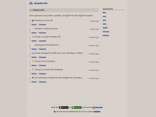 status screenshot