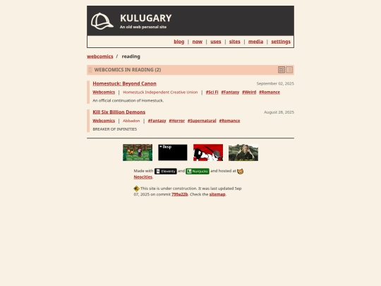 webcomics/status/reading screenshot