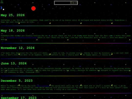diary screenshot