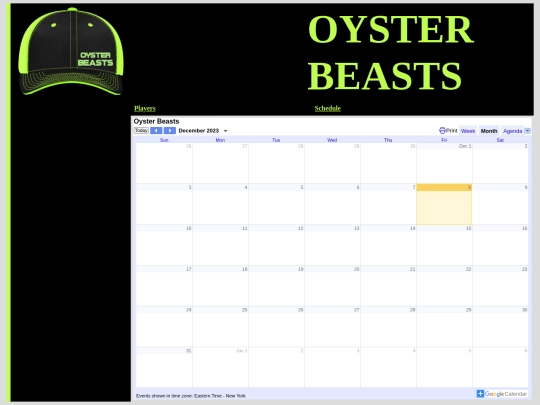 schedule screenshot