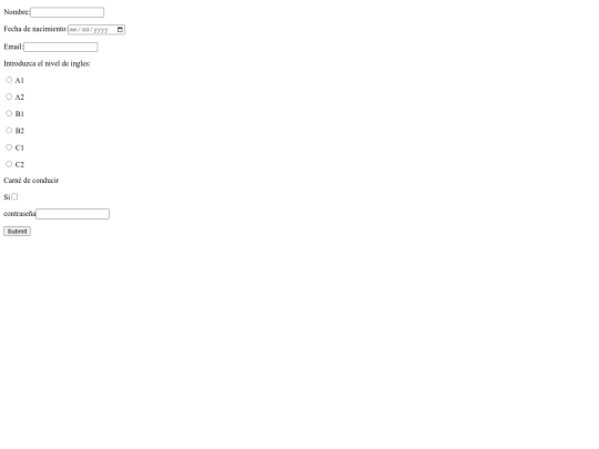 formulario con 3 input screenshot