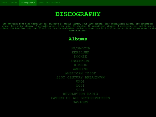 discography screenshot