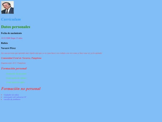Curriculum screenshot
