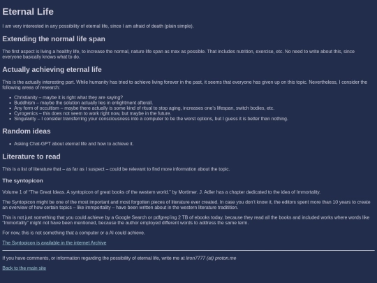 eternal_life screenshot