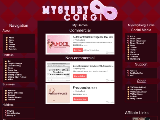 about/my-games screenshot