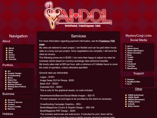 business/services screenshot