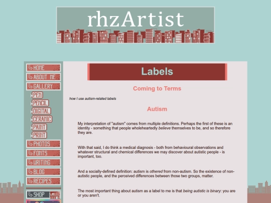 autism/essays/labels screenshot