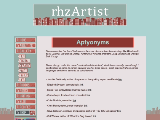 collections/aptronyms screenshot