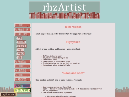 writing/recipes/mini-recipes screenshot