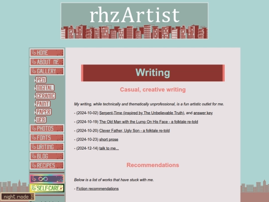 writing/writing-home screenshot