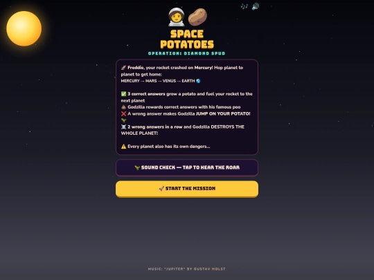 spacepotatoes screenshot