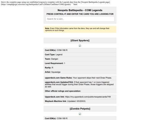 battlepedia/Card Data/CardData-COMLegendsSearch screenshot
