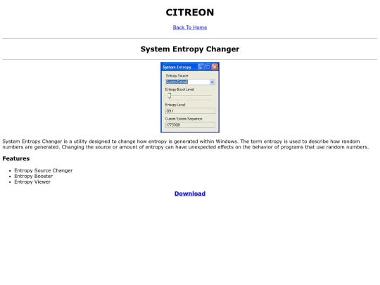 projects/entropy screenshot