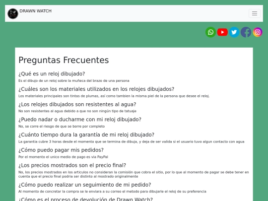 FAQs screenshot
