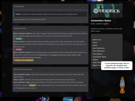 automation-status screenshot