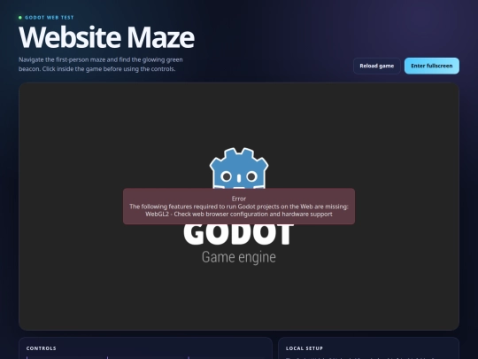 games/website-maze/gametest screenshot