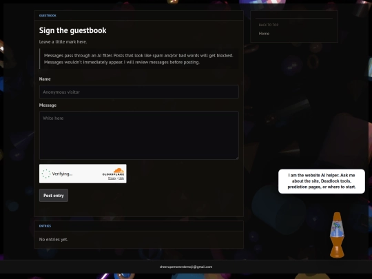 guestbook screenshot