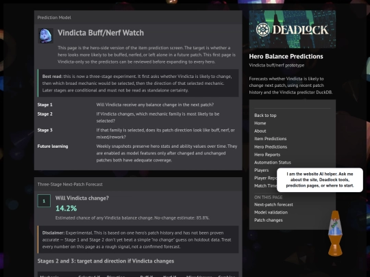 vindicta-predictions screenshot