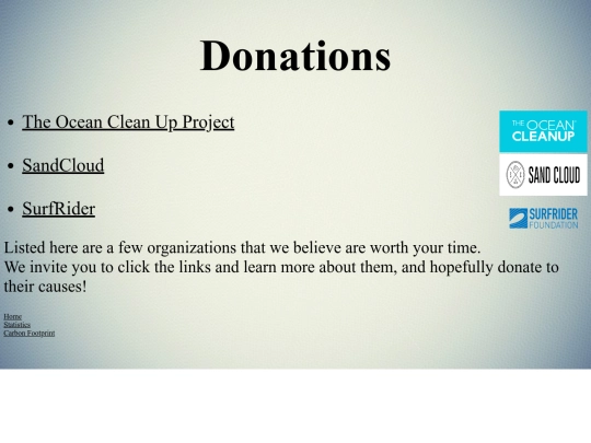 donations screenshot