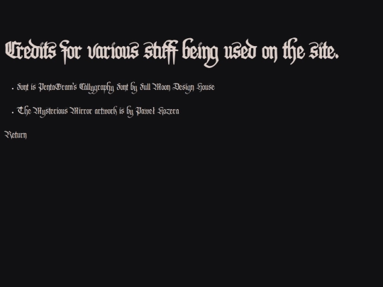 sitecredits screenshot